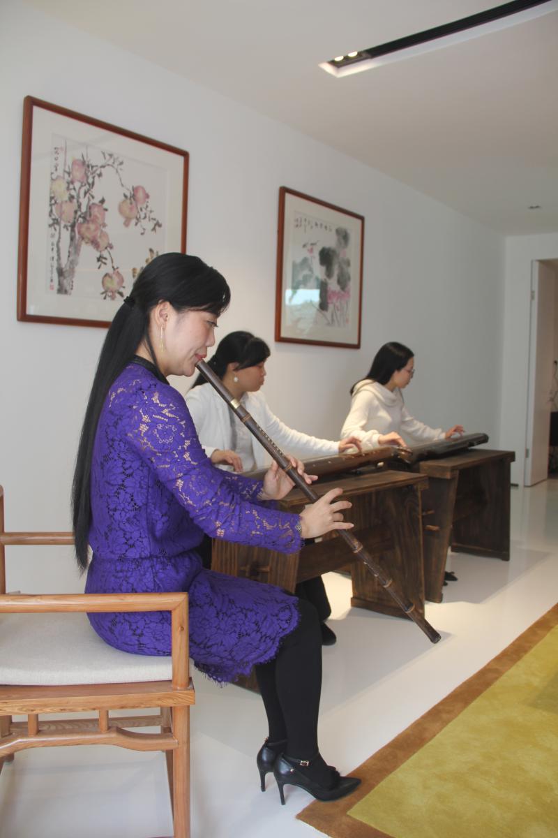 华师图书馆新空间博雅斋迎来首场古琴师生雅集